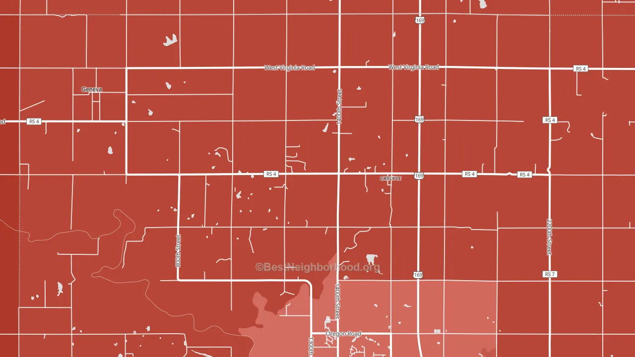 Carlyle, KS block-group political-lean map