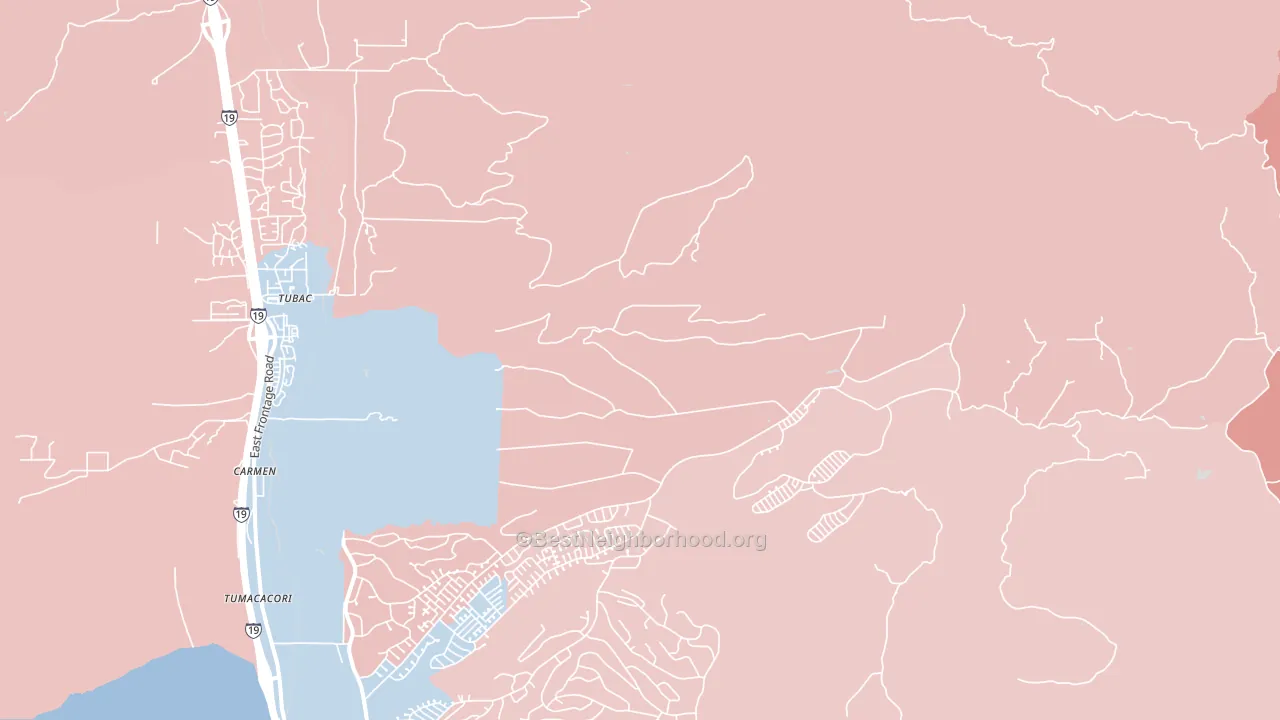 Carmen, AZ block-group political-lean map