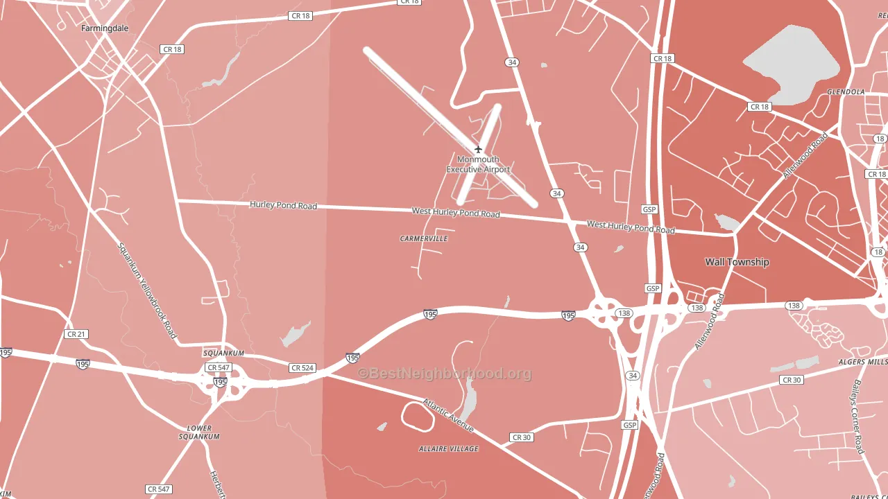 Carmerville, NJ block-group political-lean map
