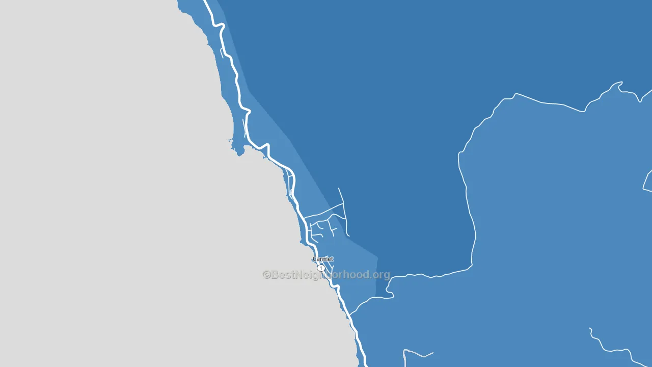 Carmet, CA block-group political-lean map