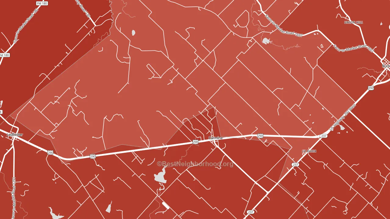 Carmine, TX block-group political-lean map
