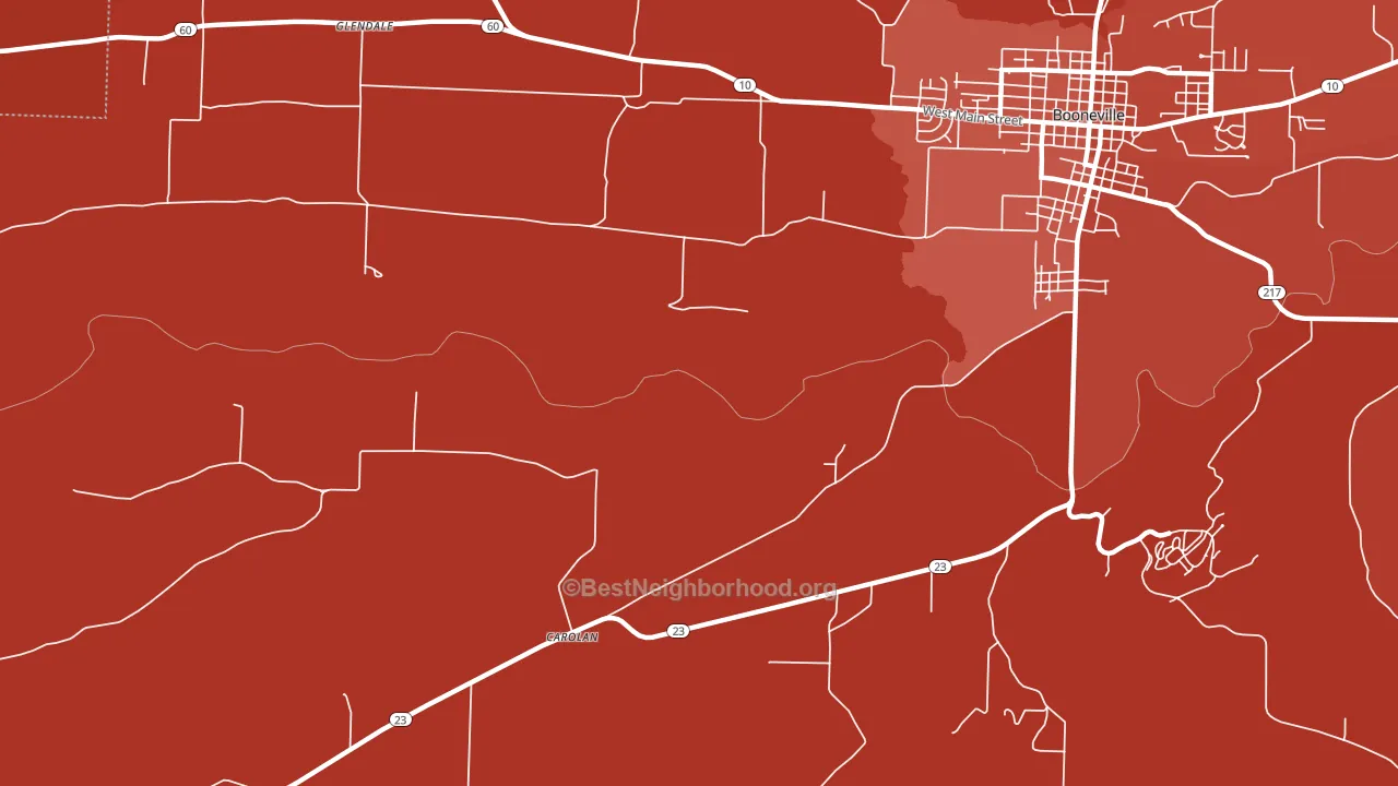 Carolan, AR block-group political-lean map
