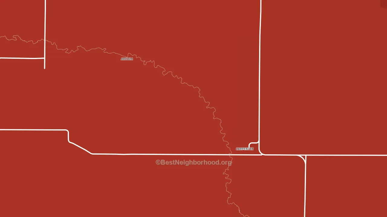 Carpenter, WY block-group political-lean map