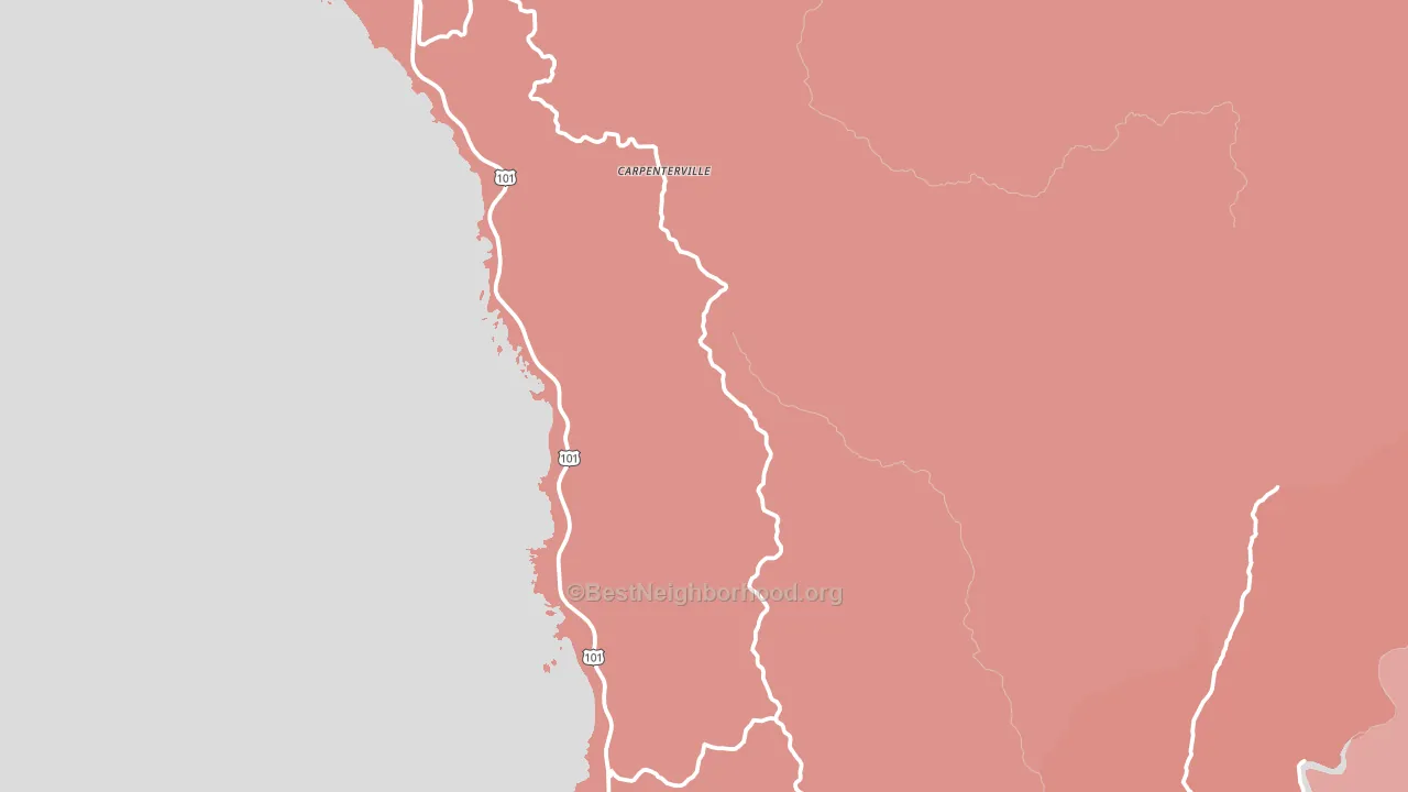 Carpenterville, OR block-group political-lean map