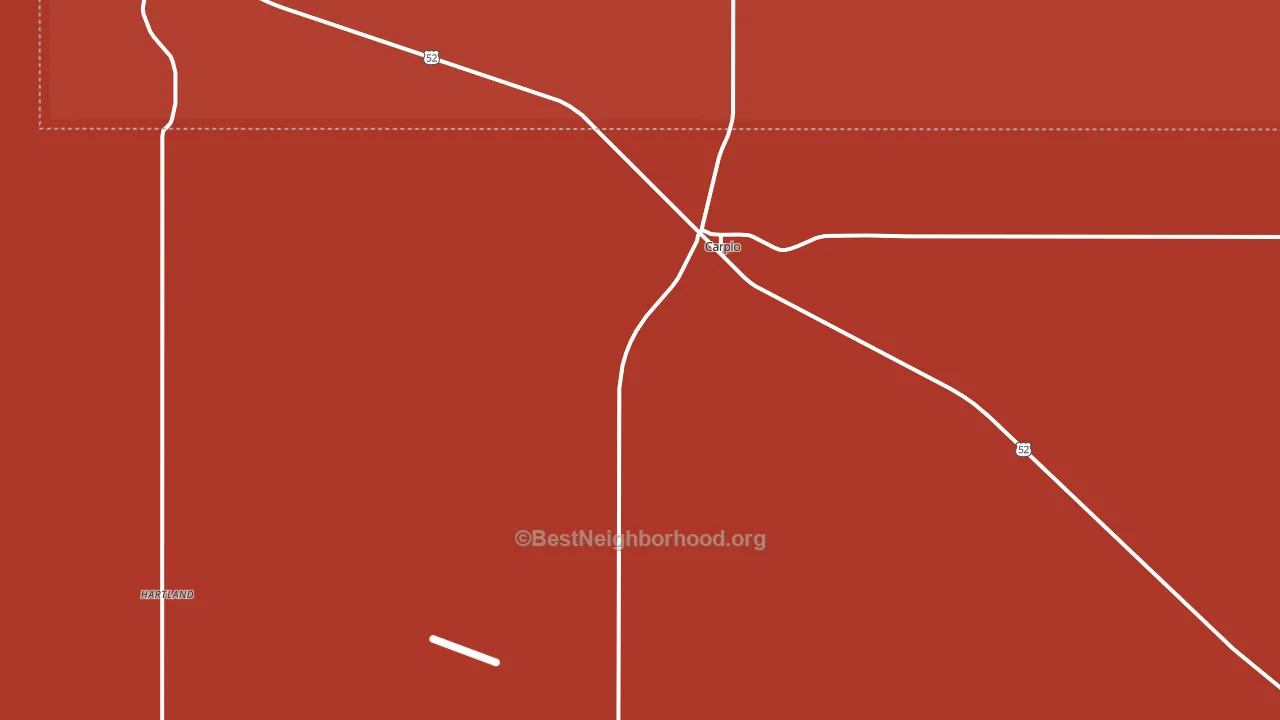 Carpio, ND block-group political-lean map