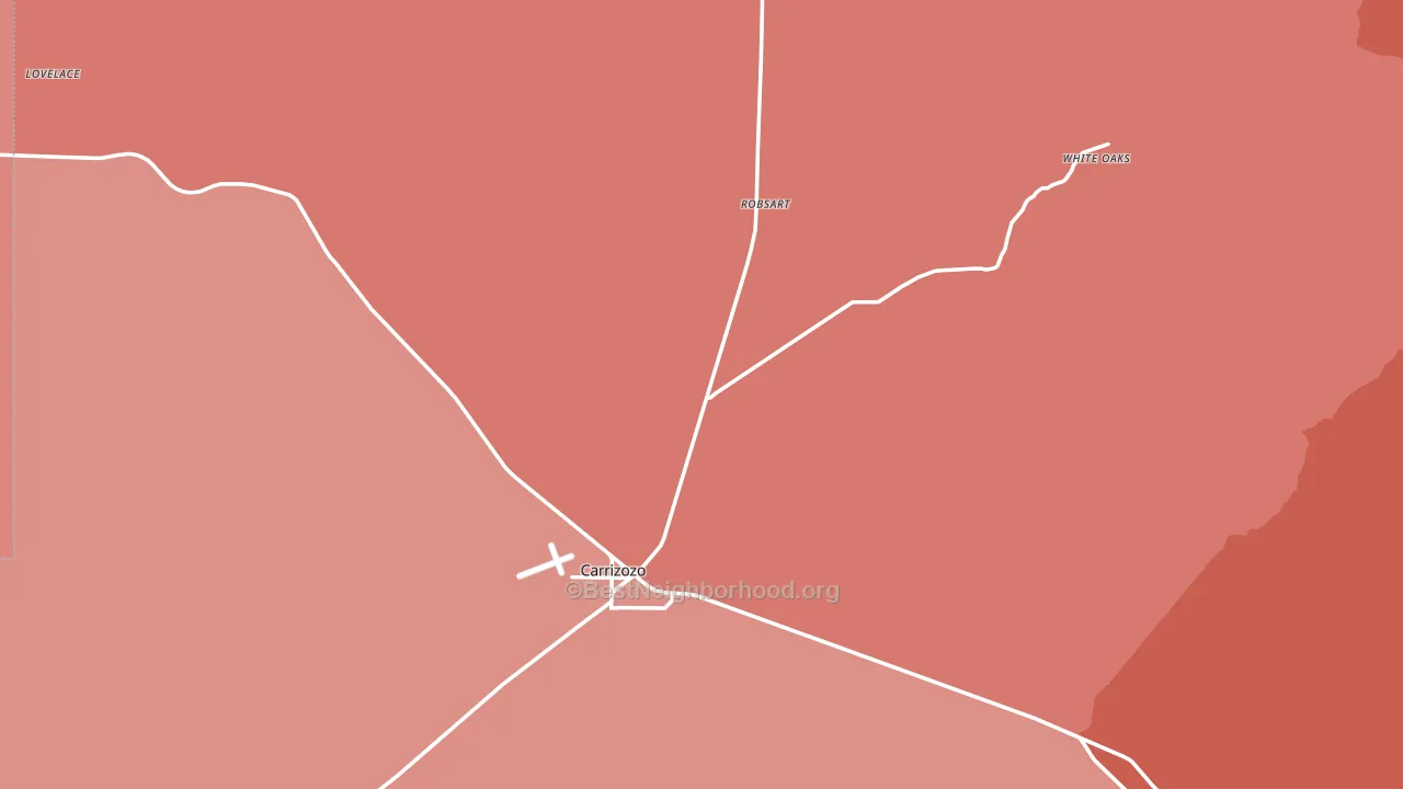 Carrizozo, NM block-group political-lean map