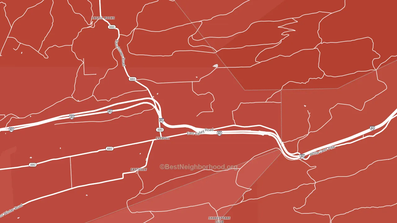 Carroll, PA block-group political-lean map