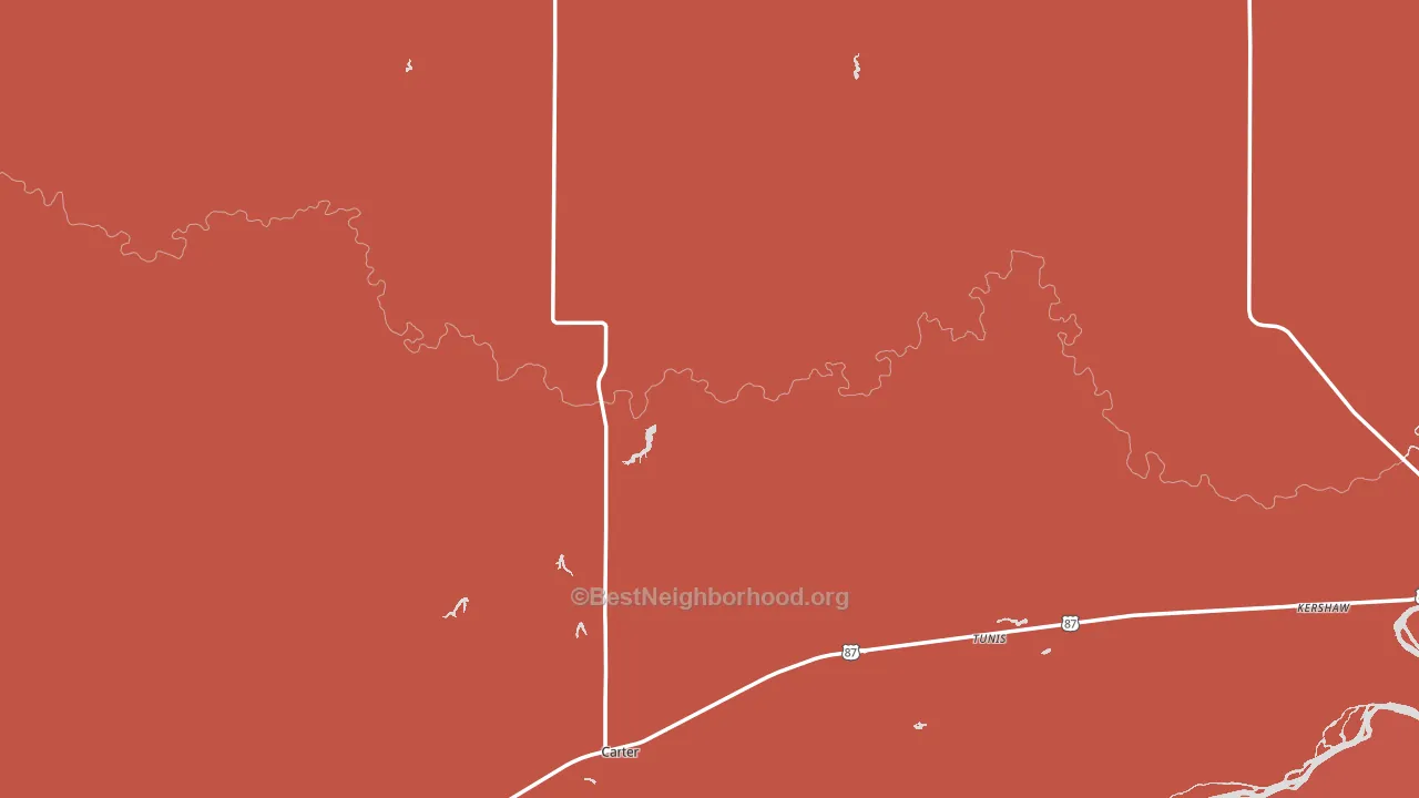 Carter, MT block-group political-lean map