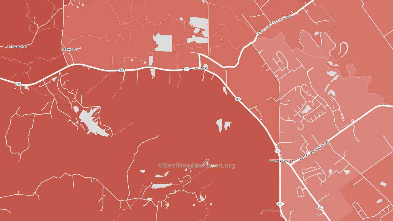 Carwood, IN block-group political-lean map