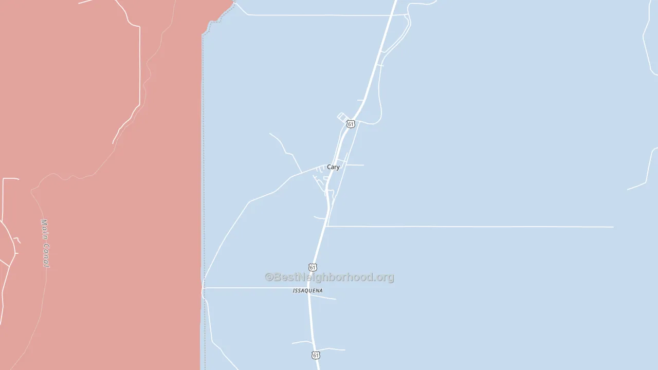 Cary, MS block-group political-lean map