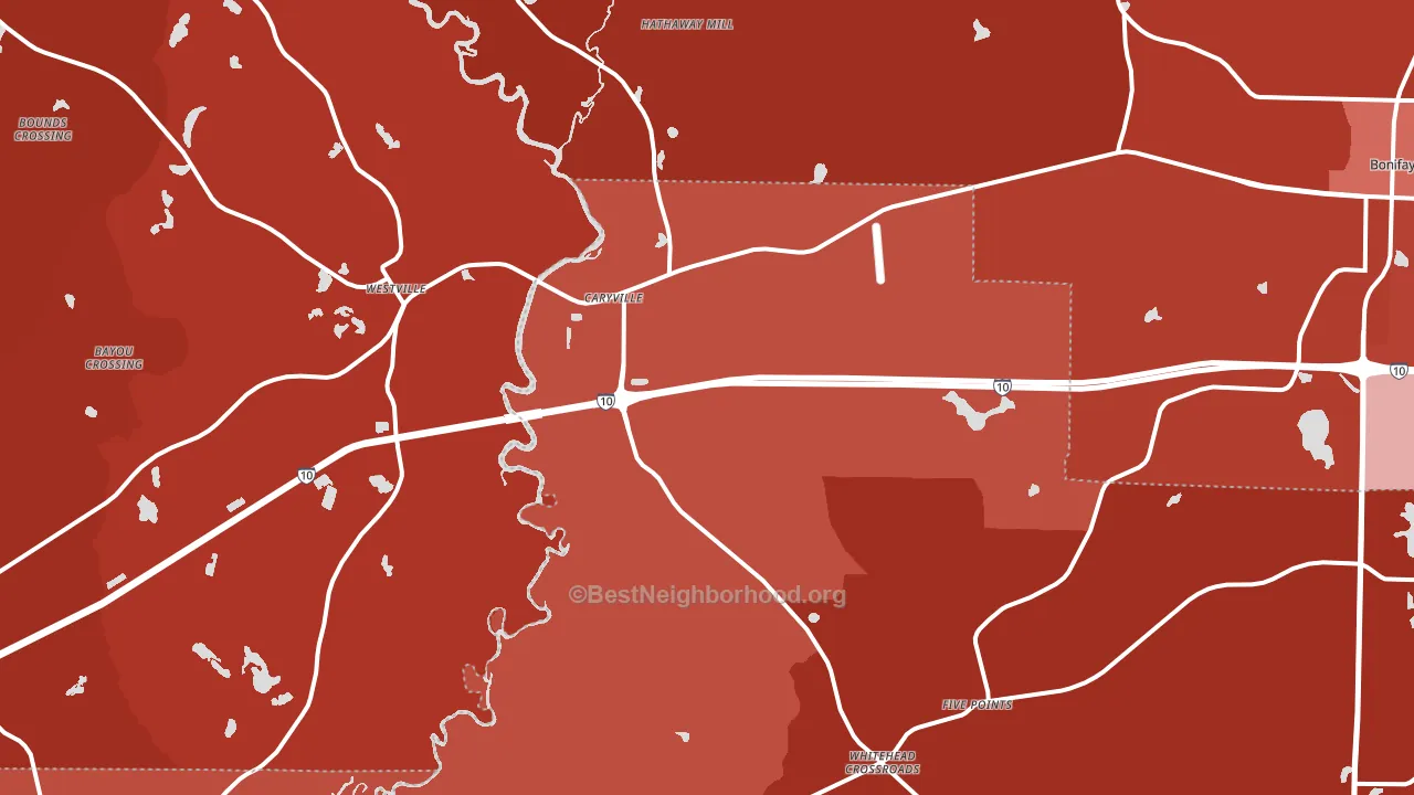 Caryville, FL block-group political-lean map