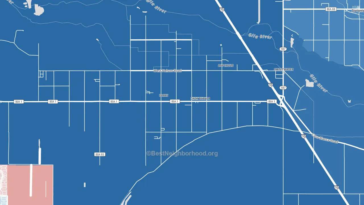 Casa Blanca, AZ block-group political-lean map