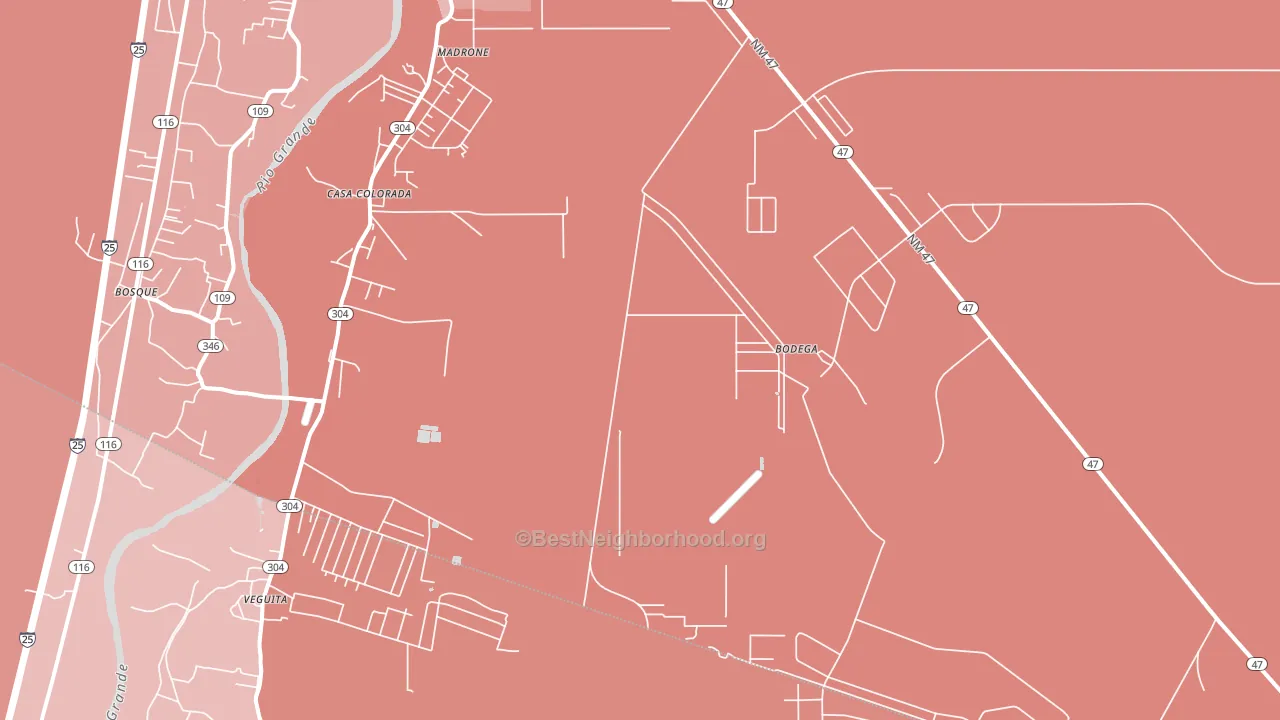 Casa Colorada, NM block-group political-lean map