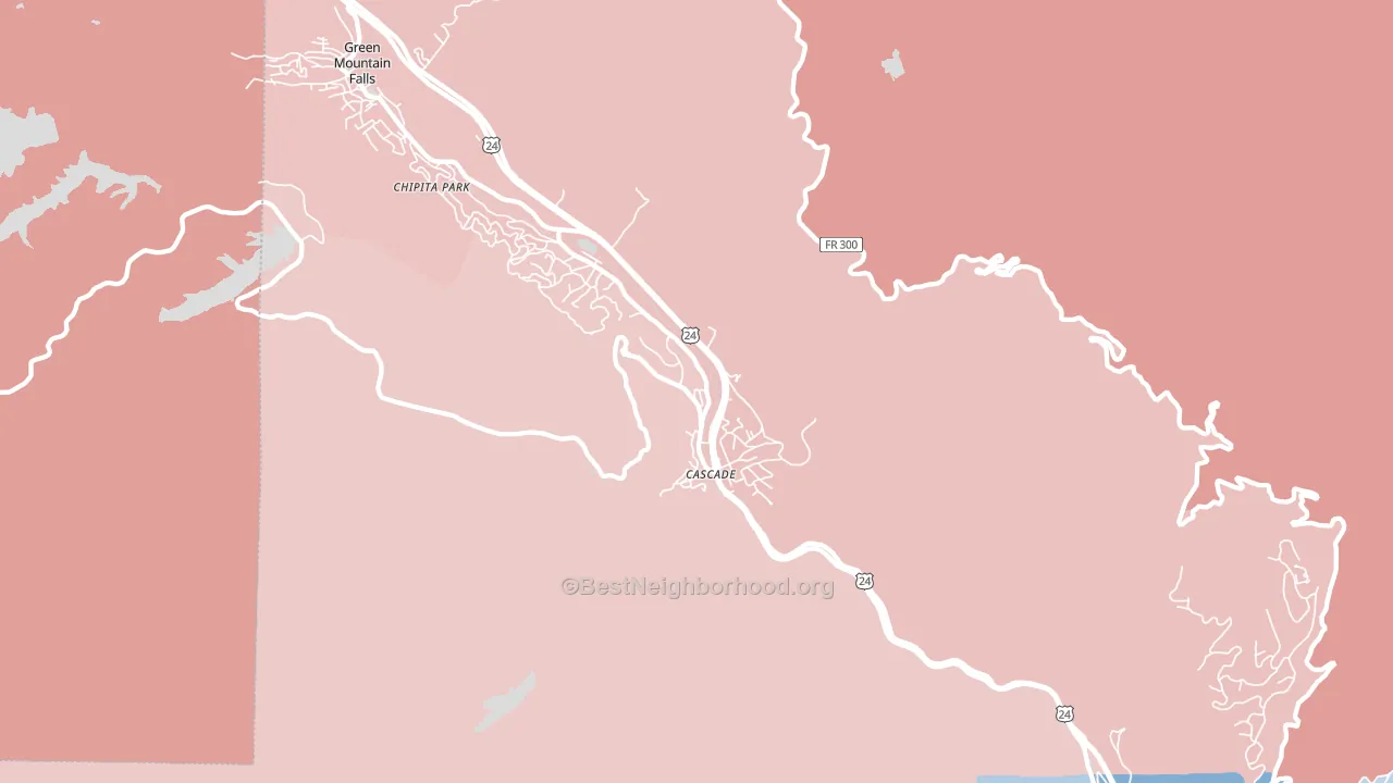 Cascade, CO block-group political-lean map