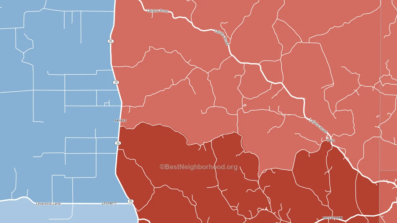 Cascilla, MS block-group political-lean map