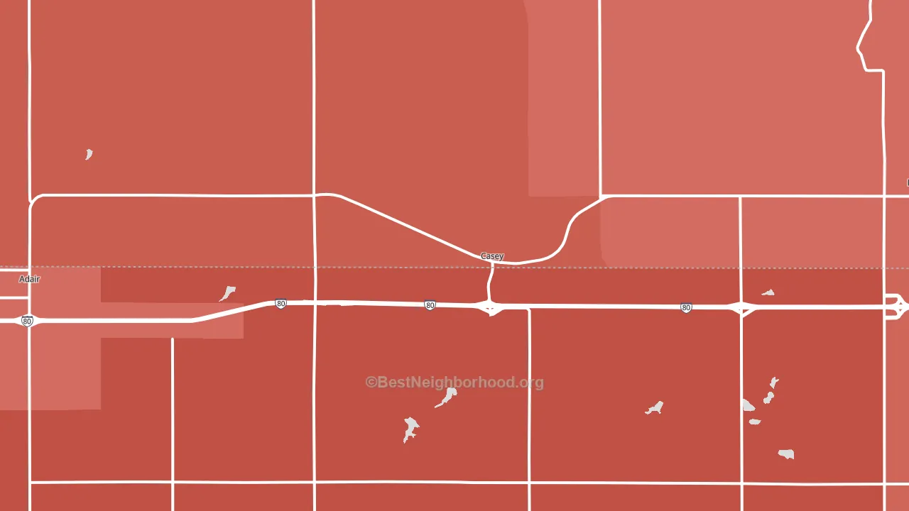 Casey, IA block-group political-lean map