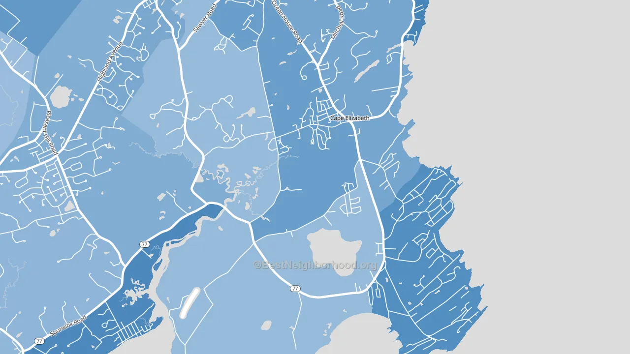 Cash Corner, ME block-group political-lean map
