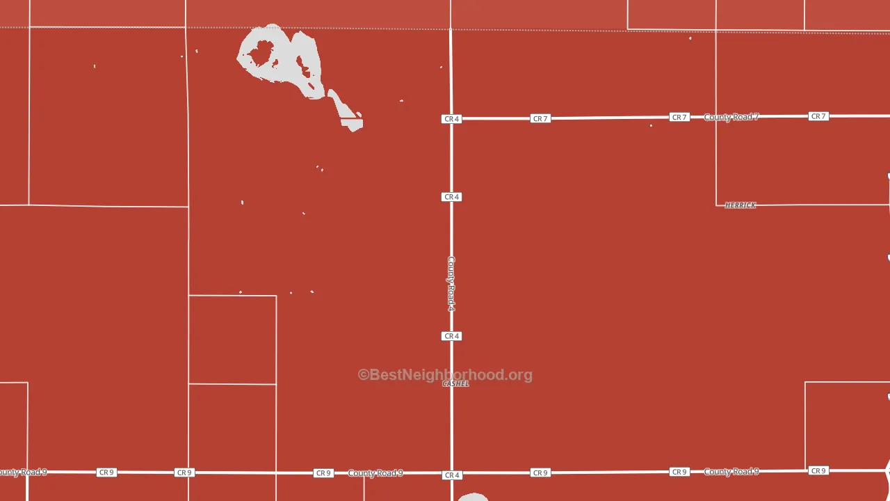 Cashel, ND block-group political-lean map