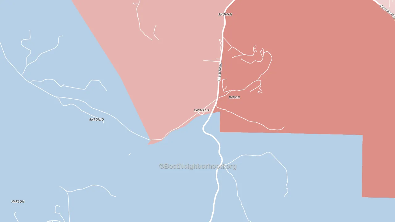 Casmalia, CA block-group political-lean map