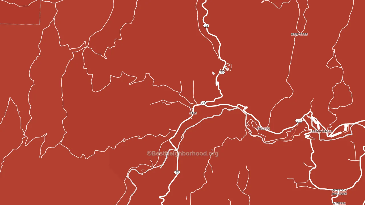 Cass, AR block-group political-lean map