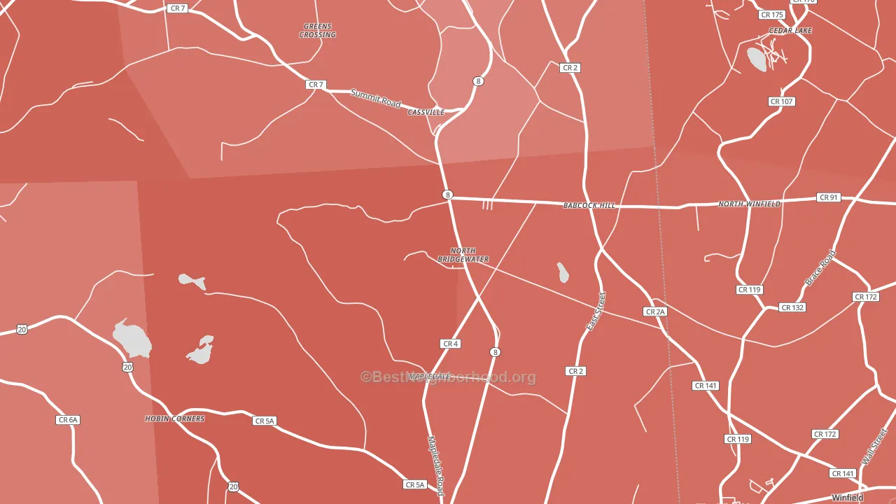 Cassville, NY block-group political-lean map