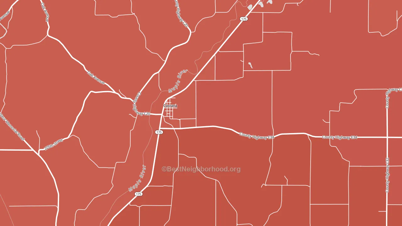 Castana, IA block-group political-lean map