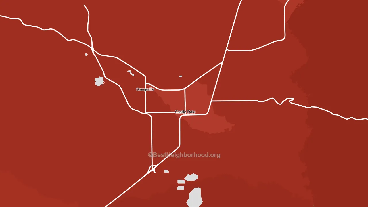 Castle Dale, UT block-group political-lean map