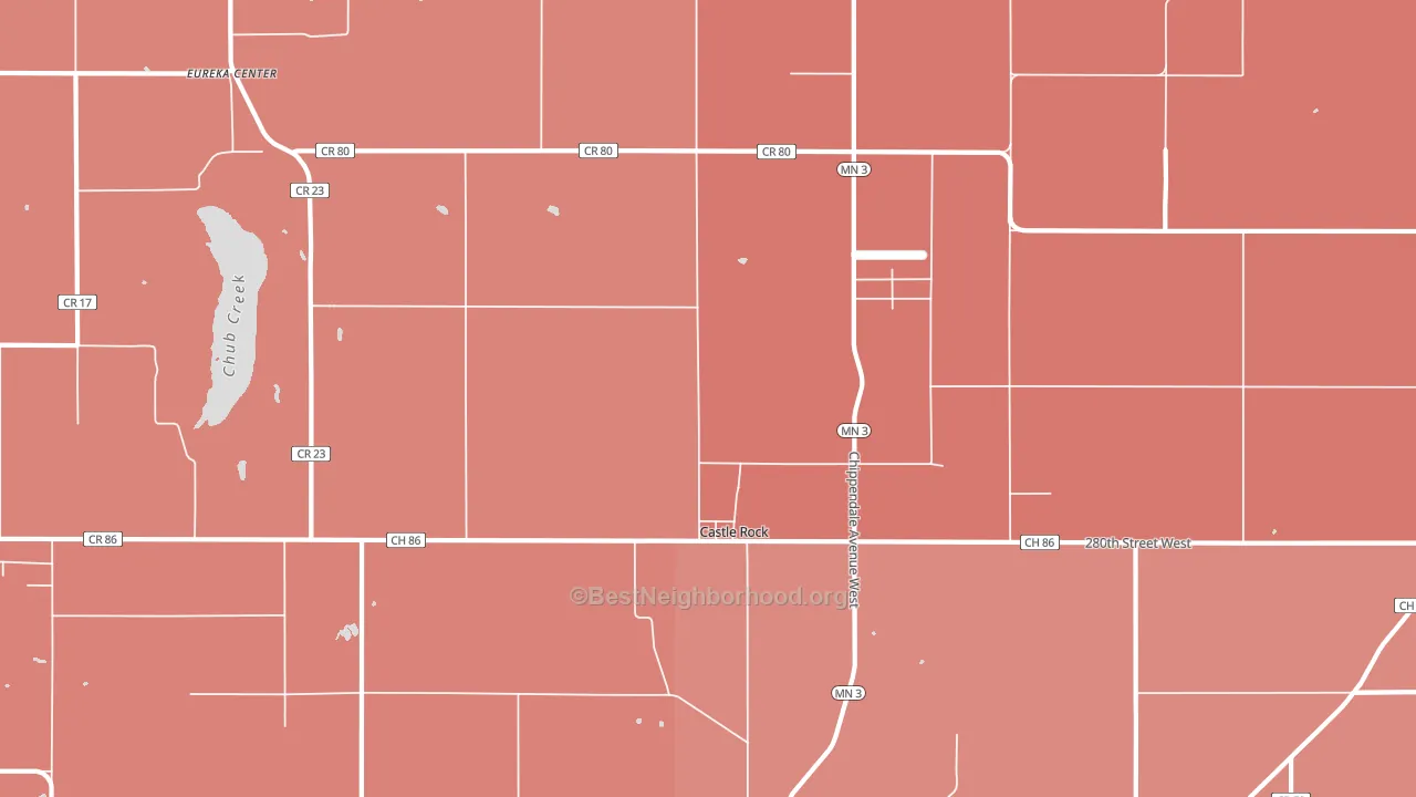 Castle Rock, MN block-group political-lean map