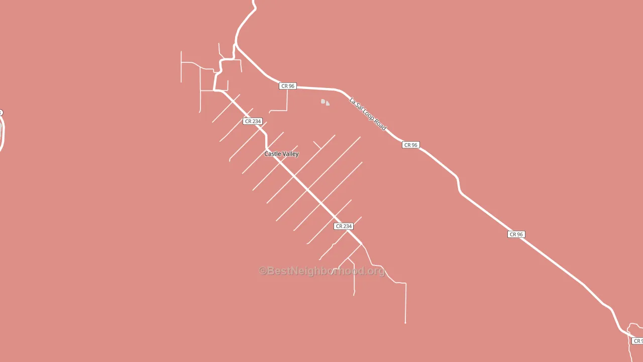Castle Valley, UT block-group political-lean map