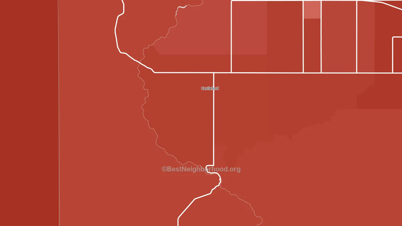Castleford, ID block-group political-lean map