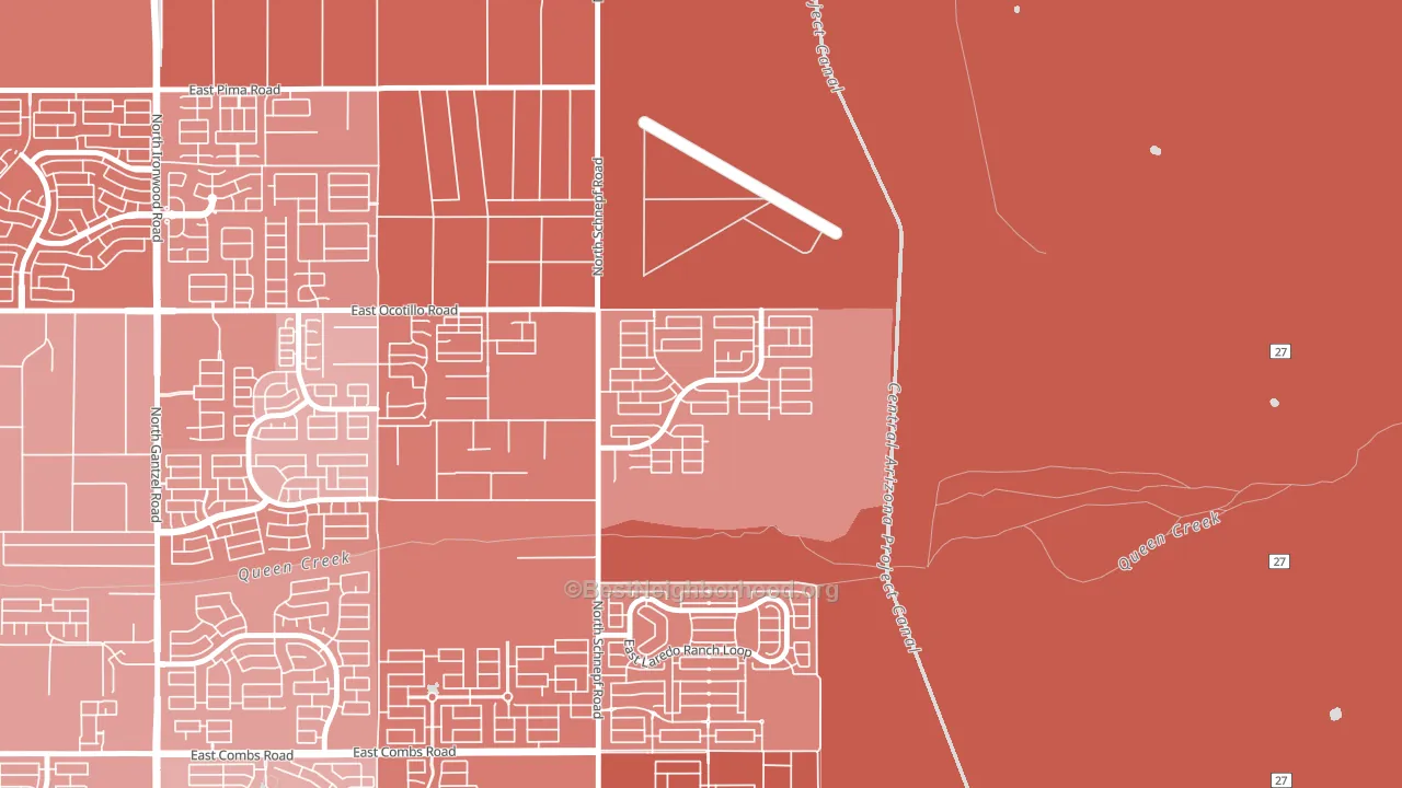 Castlegate, San Tan Valley, AZ block-group political-lean map