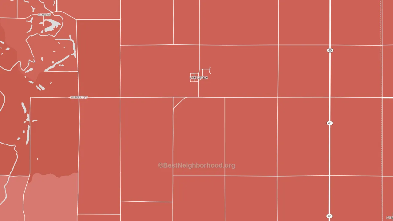 Castleton, IL block-group political-lean map
