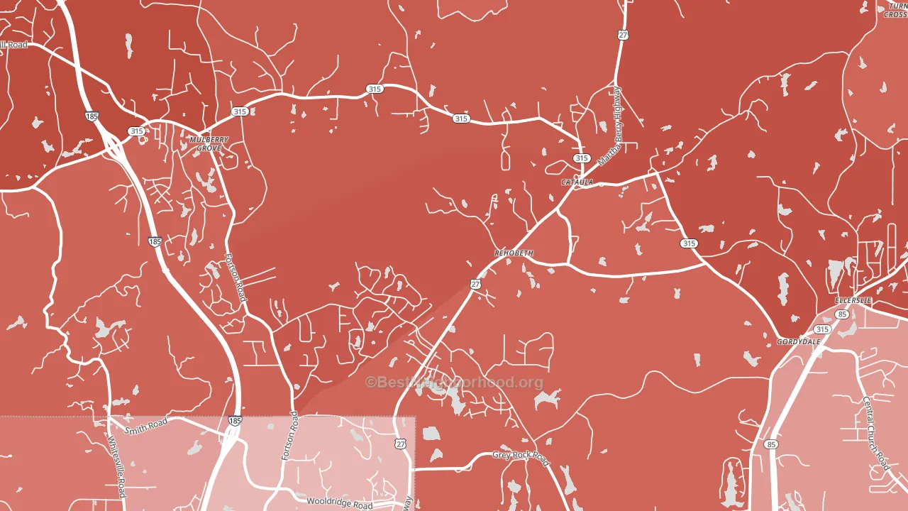 Cataula, GA block-group political-lean map
