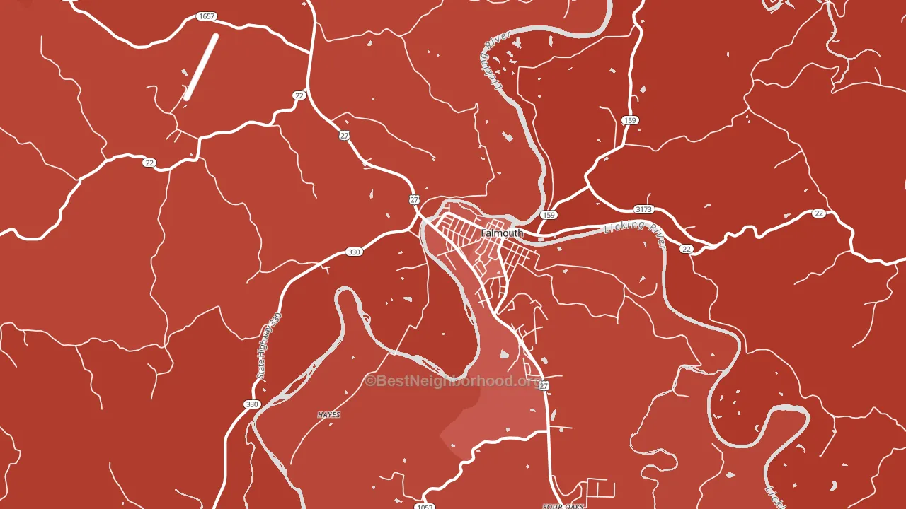 Catawba, KY block-group political-lean map