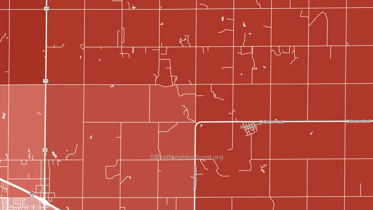 Catharine, KS block-group political-lean map