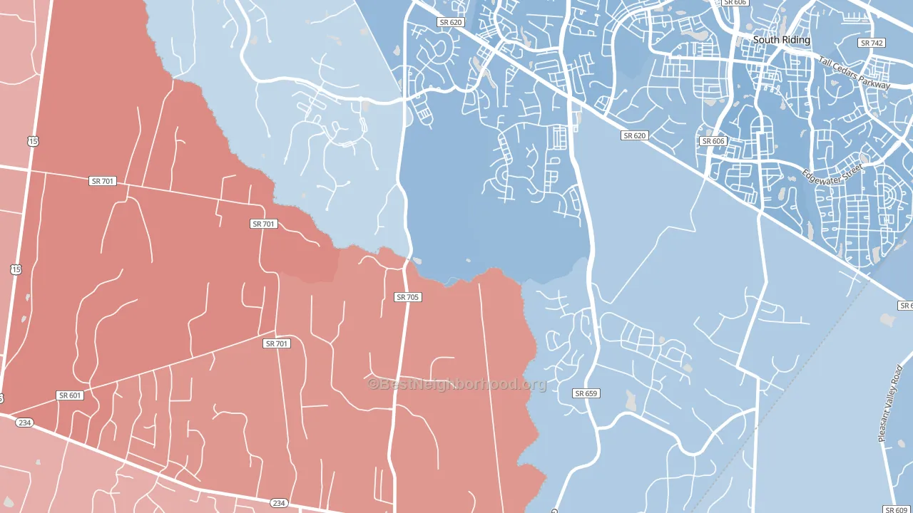 Catharpin, VA block-group political-lean map