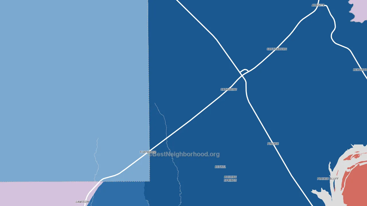 Catherine, AL block-group political-lean map