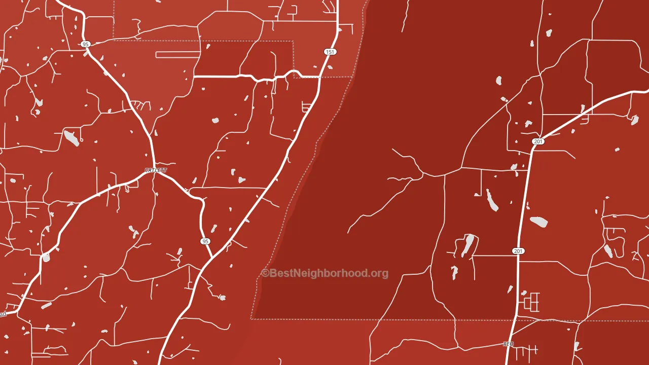 Catlett, GA block-group political-lean map
