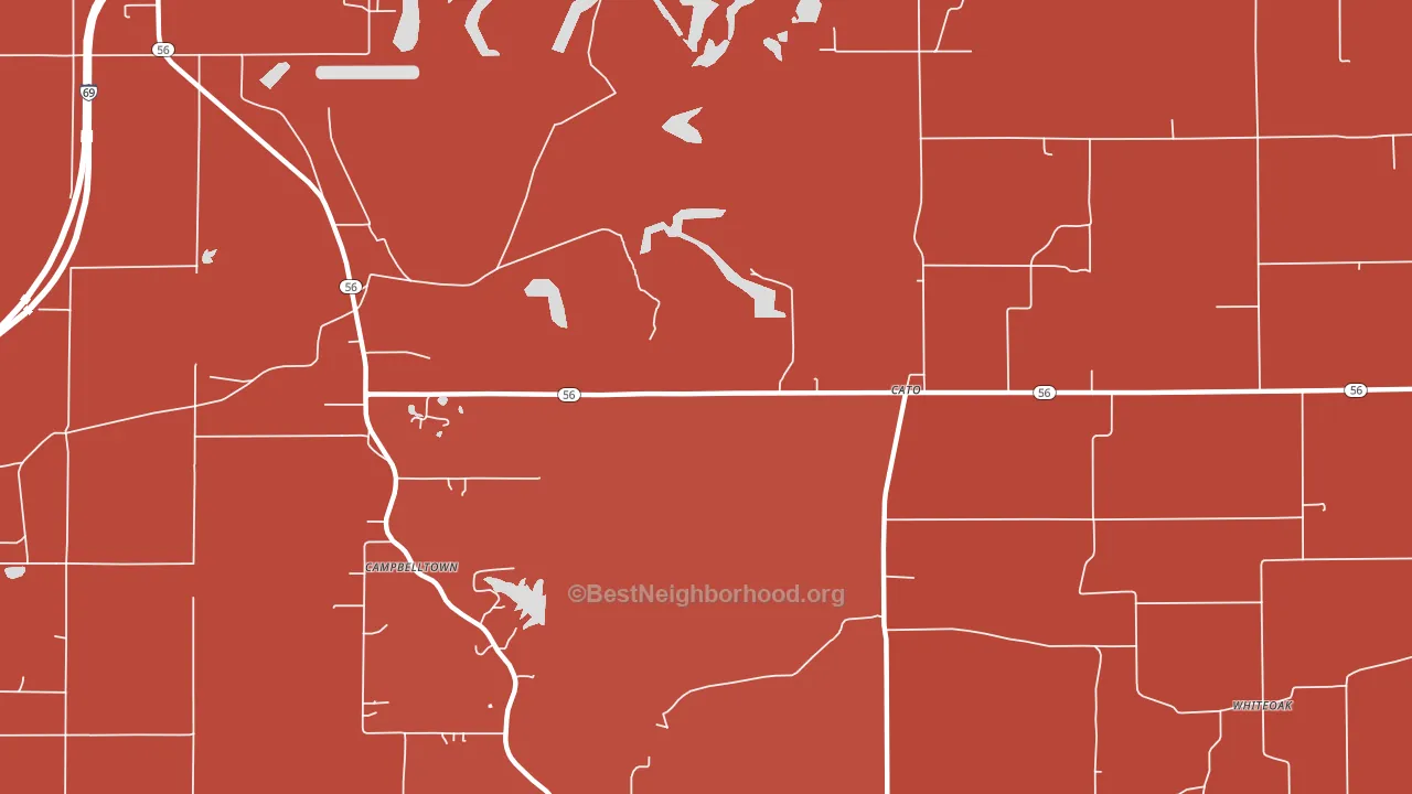 Cato, IN block-group political-lean map