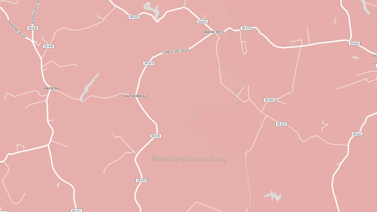 Cauthornville, VA block-group political-lean map