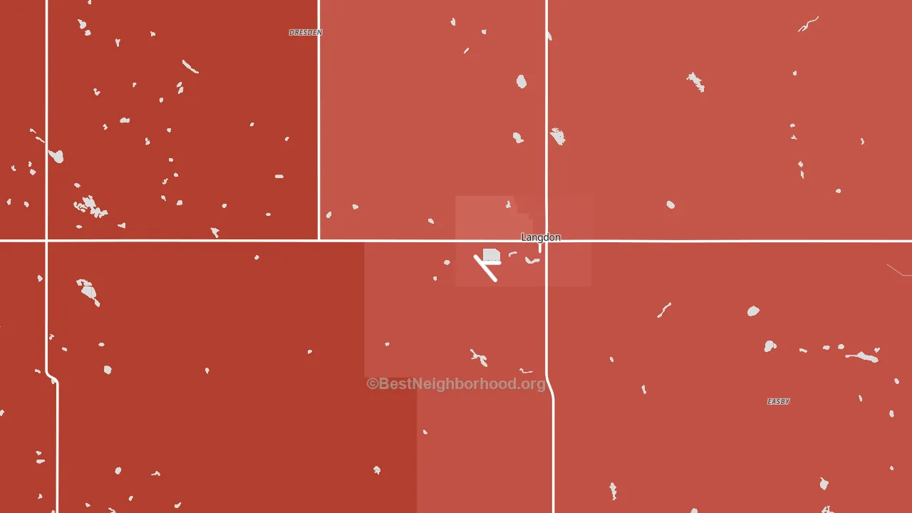 Cavalier County, ND block-group political-lean map