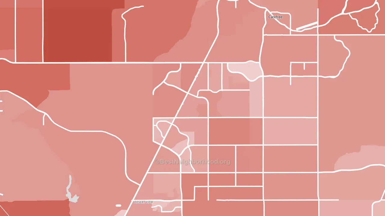 Cave Creek, AZ block-group political-lean map