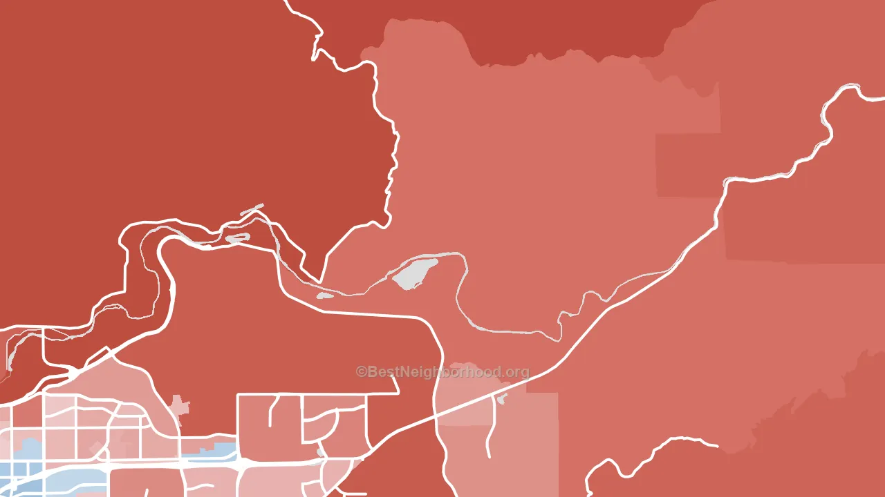 Cawelo, CA block-group political-lean map