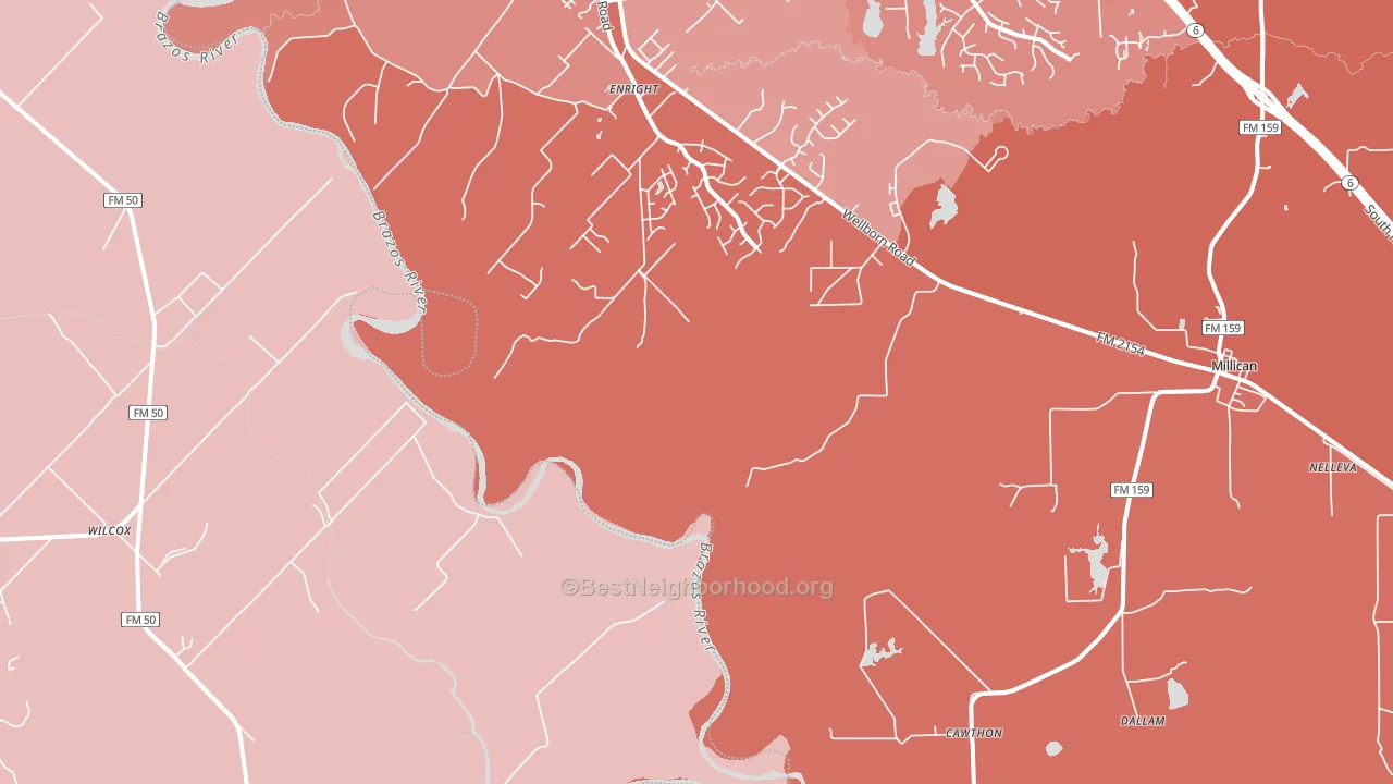 Cawthon, TX block-group political-lean map
