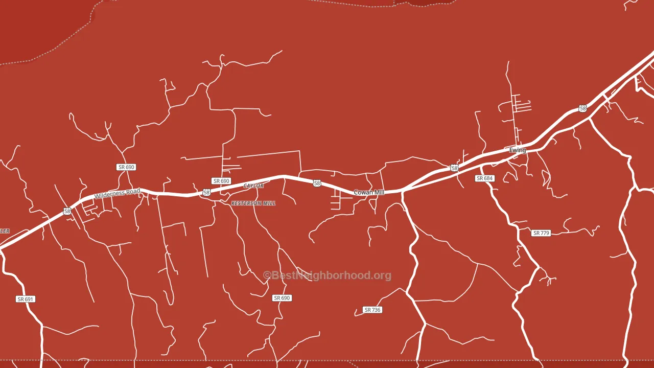 Caylor, VA block-group political-lean map