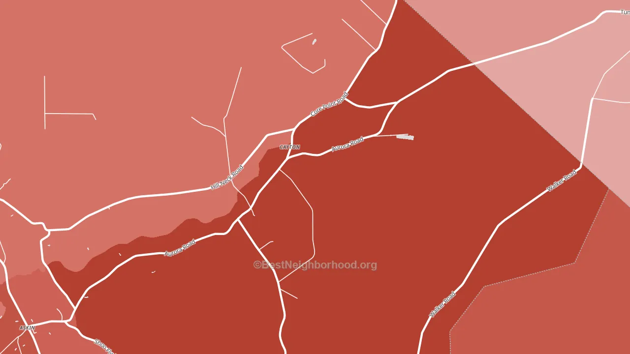 Cayton, NC block-group political-lean map
