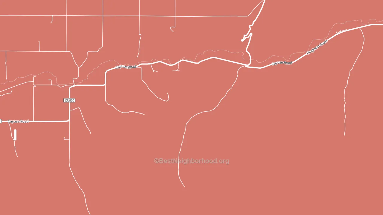 Cayuse, OR block-group political-lean map