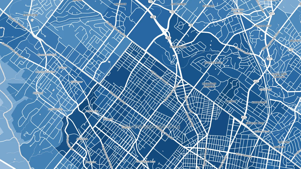 Cedar Brook, Philadelphia, PA block-group political-lean map