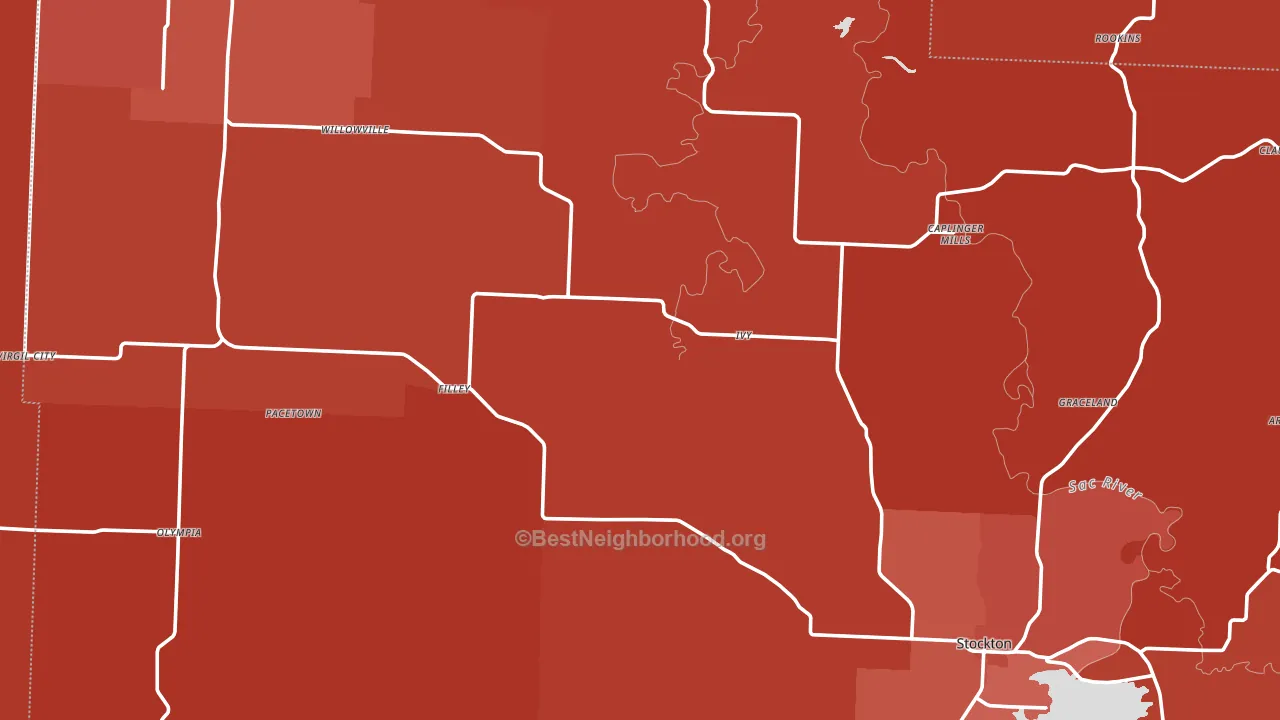 Cedar County, MO block-group political-lean map