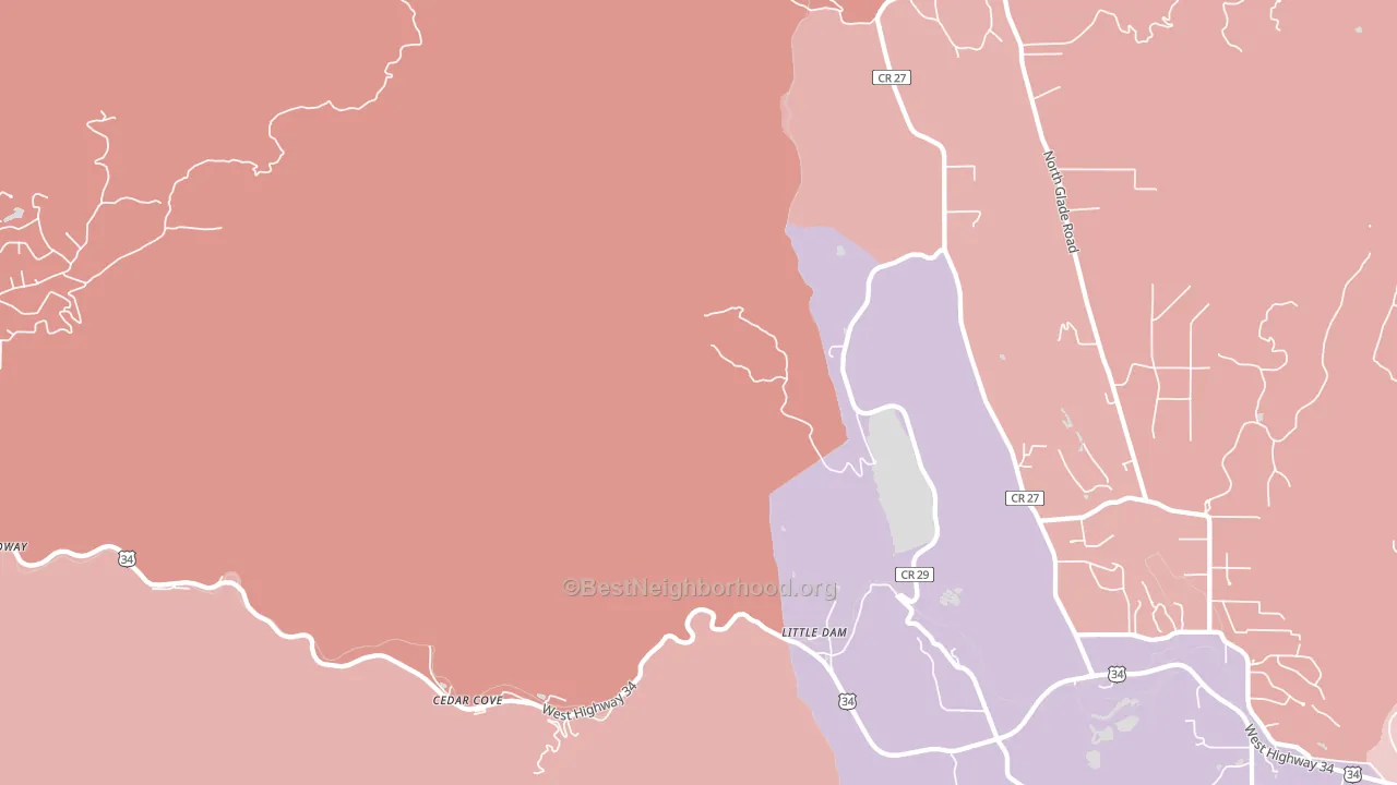 Cedar Cove, CO block-group political-lean map